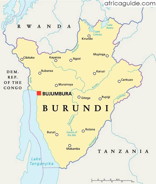 Burundi country map