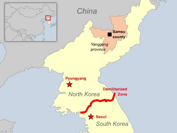 North-Korea country map