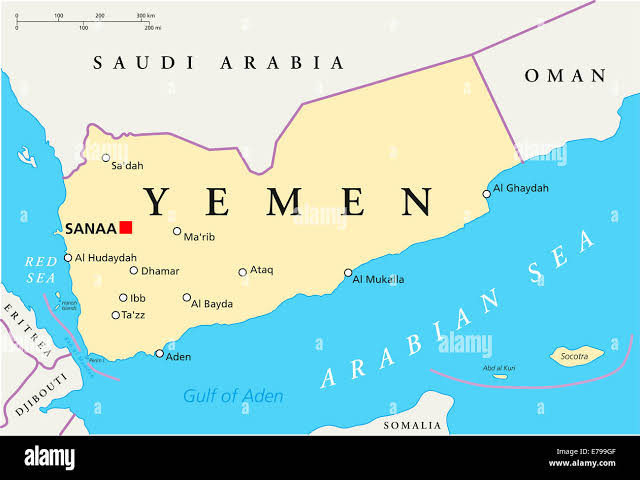 Yemen Country Map